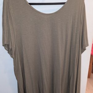 Lane Bryant Green Relaxed Oversized T-Shirt